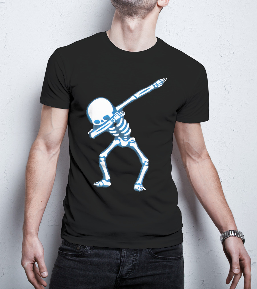 Dabbing Skeleton Dance Pose Fun Halloween T-Shirt