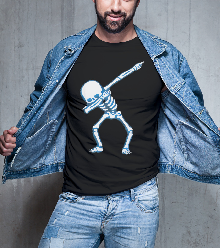 Dabbing Skeleton Dance Pose Fun Halloween T-Shirt