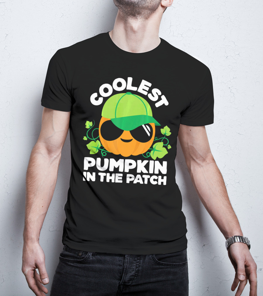 Coolest Pumpkin In The Patch Kids Pumpkin Patch Boys Or Girls Fall Co T-Shirt