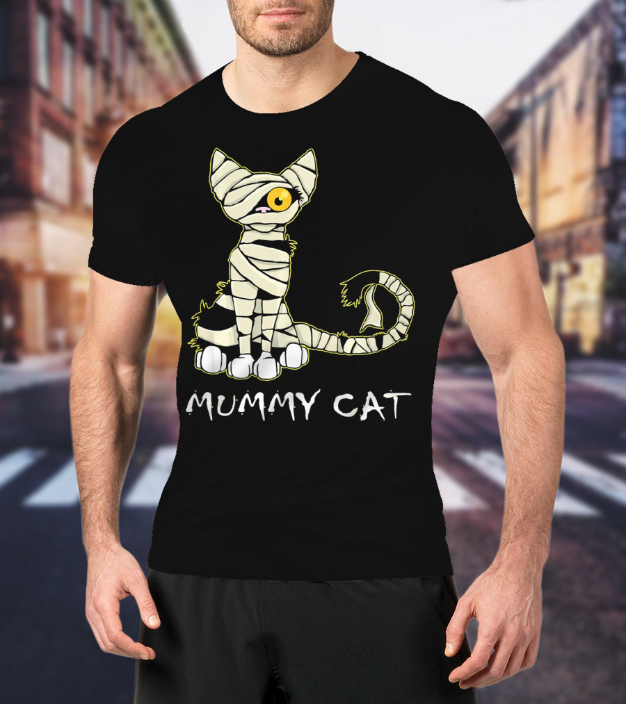 Mummy Cat Black Cat Mummy T-Shirt