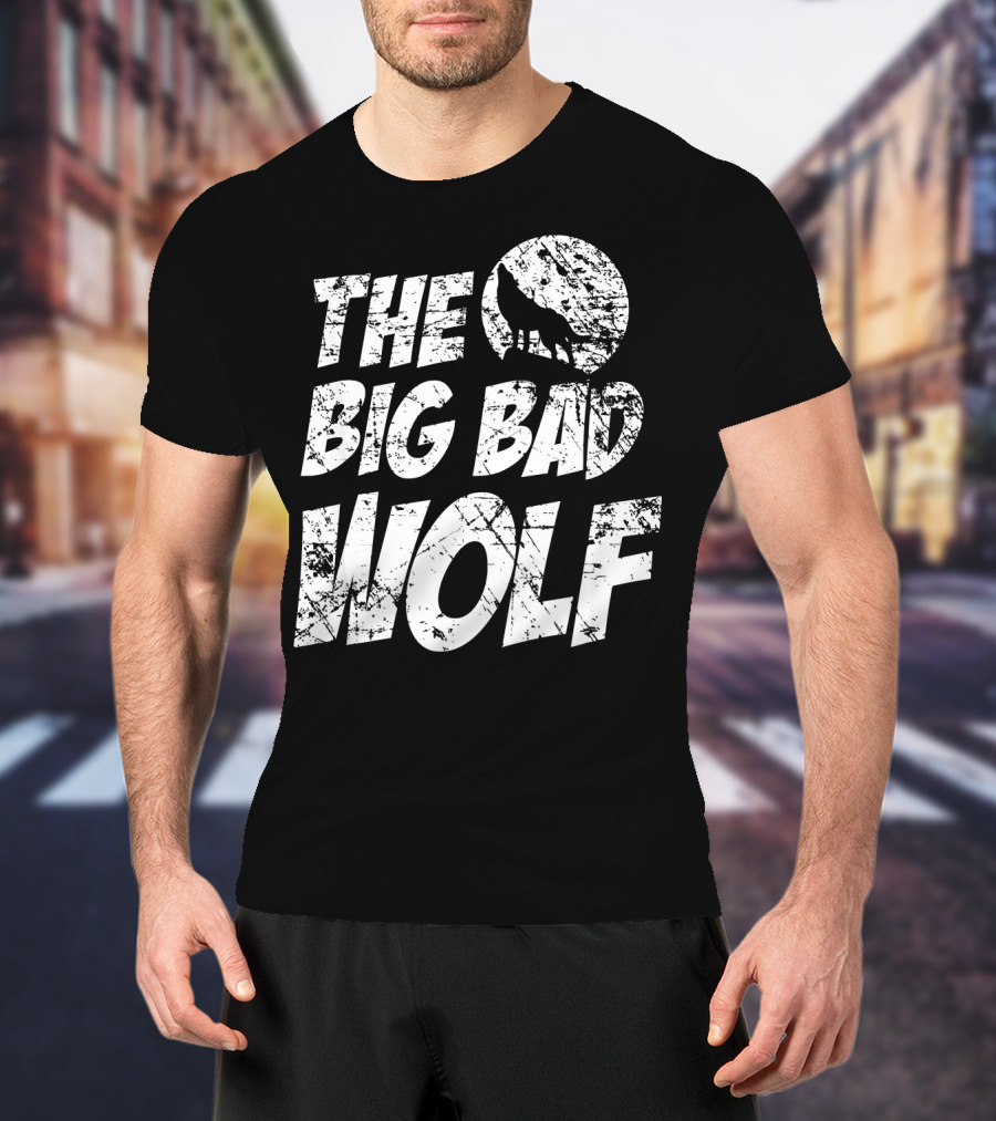 The Big Bad Wolf Howling Silhouette Moon T-Shirt
