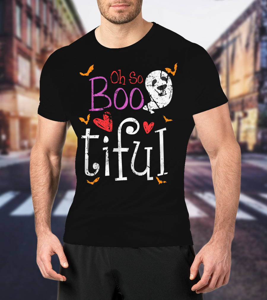 Oh So Boo Tiful Ghost Hearts And Bats T-Shirt