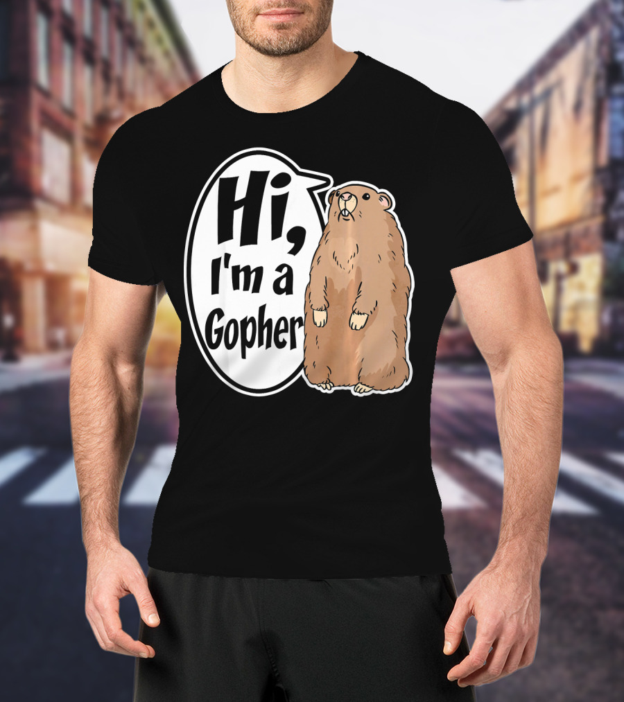 Hi I'm A Gopher Funny Halloween Party Cos T-Shirt