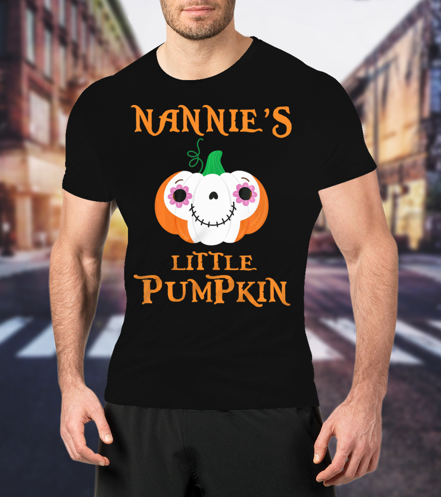 Nannie's Little Pumpkin Halloween Funny Face T-Shirt