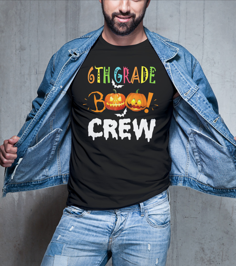 6th Grade Boo Crew Halloween Funny Pumpkins T-Shirt
