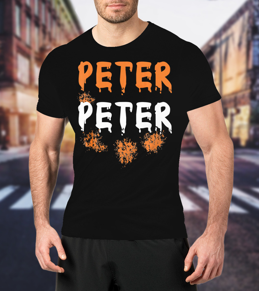 Peter Peter Halloween Pumpkin Eater Spooky Font T-Shirt