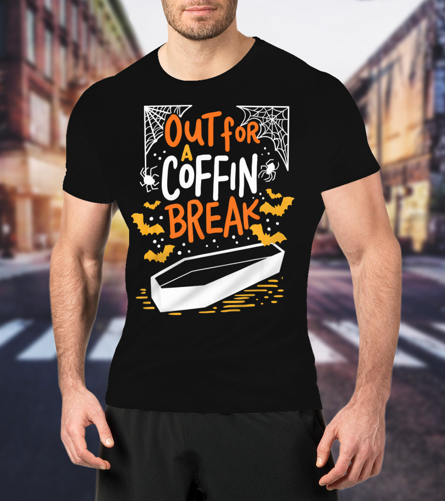 Out For A Coffin Break With Webs Spiders And Bats T-Shirt