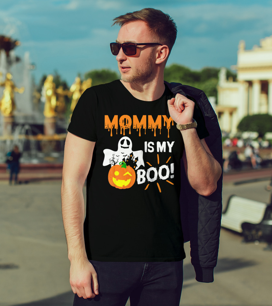 MOMMY IS MY BOO Ghost Pumpkin Halloween T-Shirt