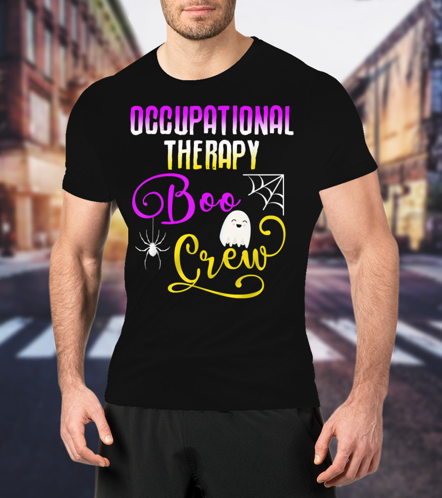 Occupational Therapy Halloween Boo Crew Ghost And Spider T-Shirt