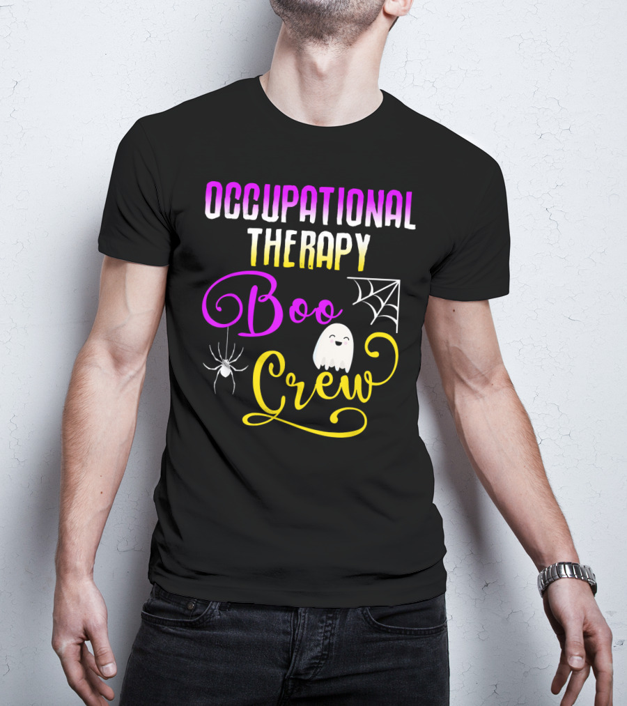 Occupational Therapy Halloween Boo Crew Ghost And Spider T-Shirt