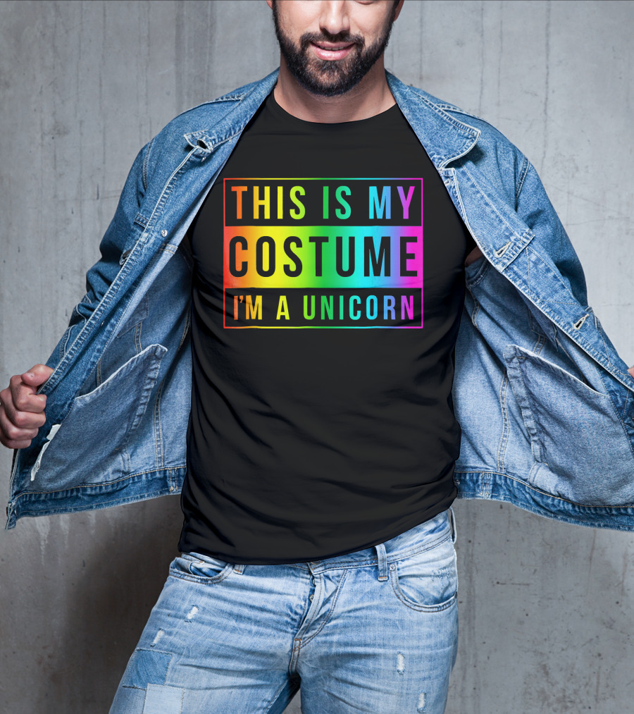 This Is My Costume I'm A Unicorn Halloween Easy Fun T-Shirt