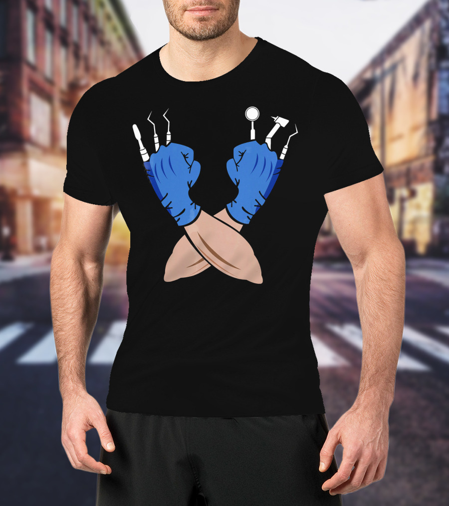 DENTIST JOB Wolve Claws With Funny Witch Dental Tools T-Shirt
