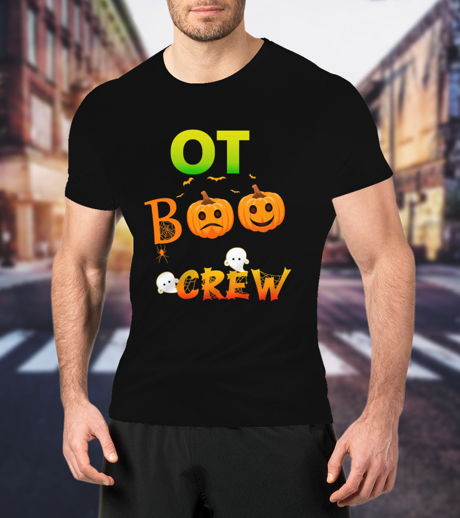 OT Boo Crew Halloween Funny Occupational Pumpkin Ghosts T-Shirt