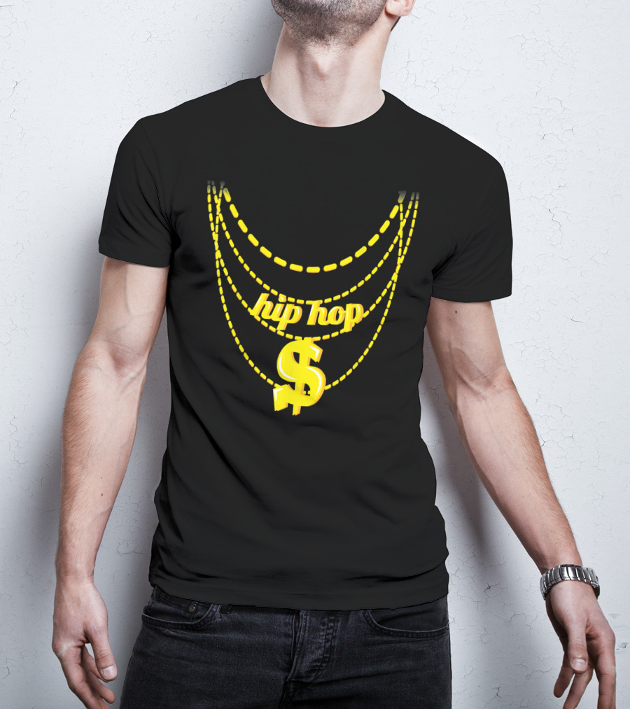 Hip Hop Dollar Sign Chains Costume Halloween T-Shirt