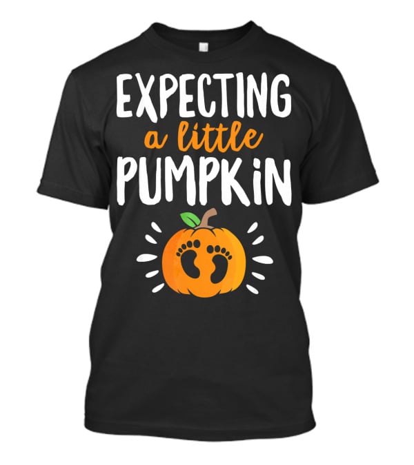 Expecting A Little Pumpkin With Adorable Baby Footprints T-Shirt