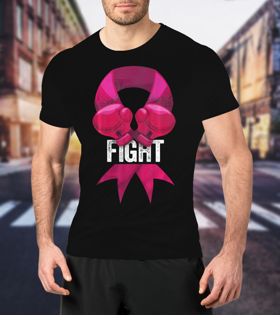 Pink Boxing Glove Fight Breast Cancer Awareness T-Shirt