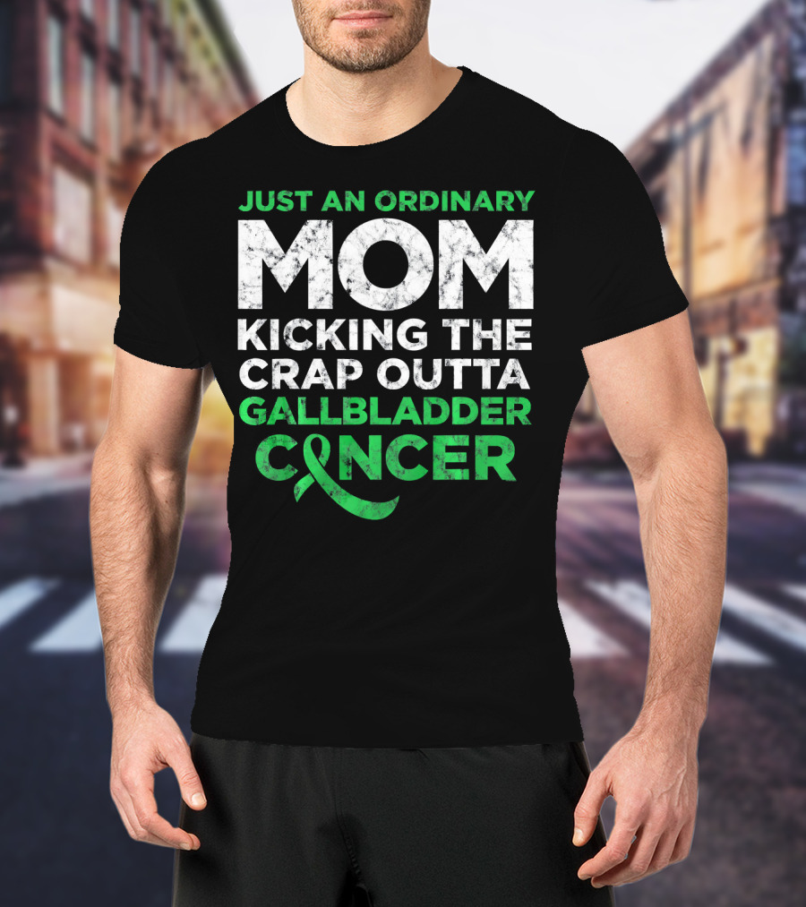 Just An Ordinary Mom Kicking The Crap Outta Gallbladder Cancer T-Shirt