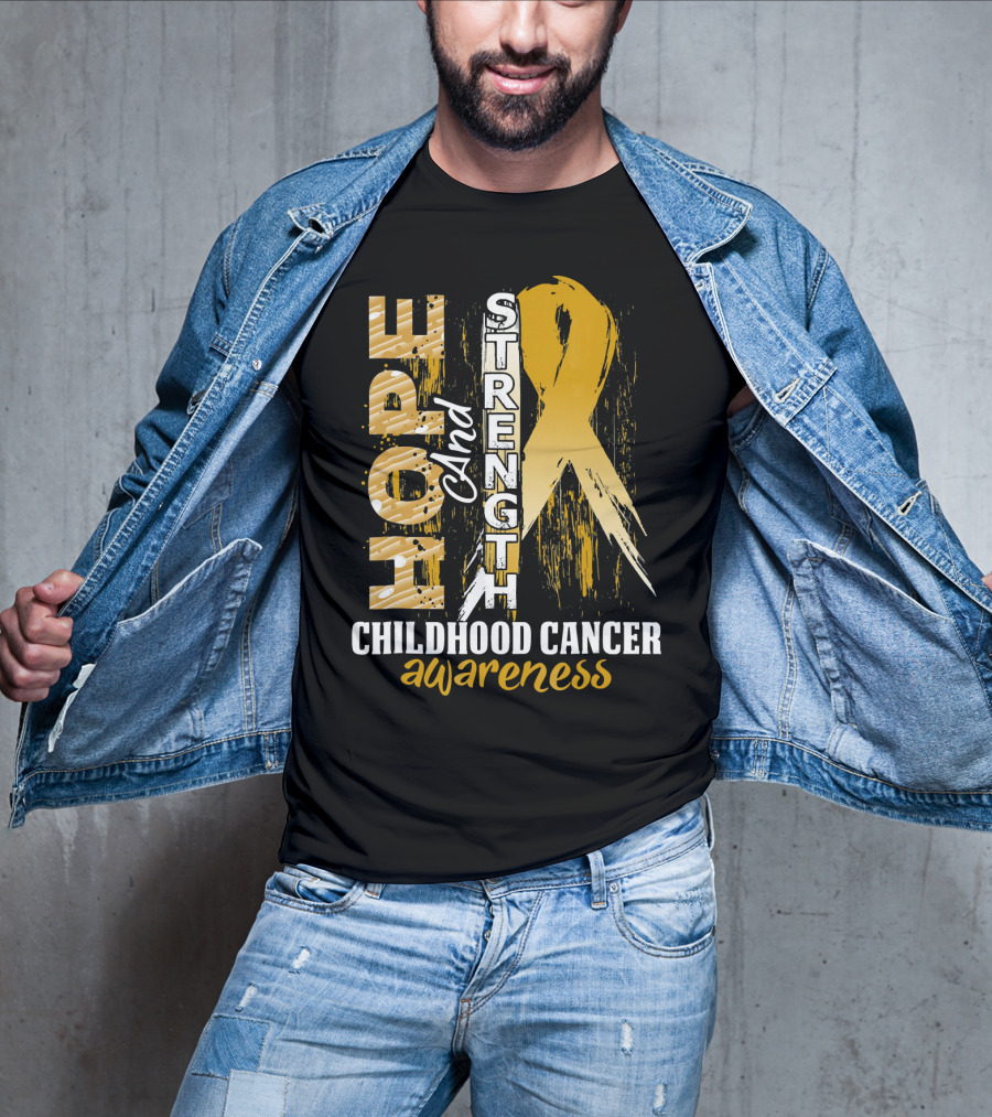 Hope And Strength Childhood Cancer Awareness T-Shirt