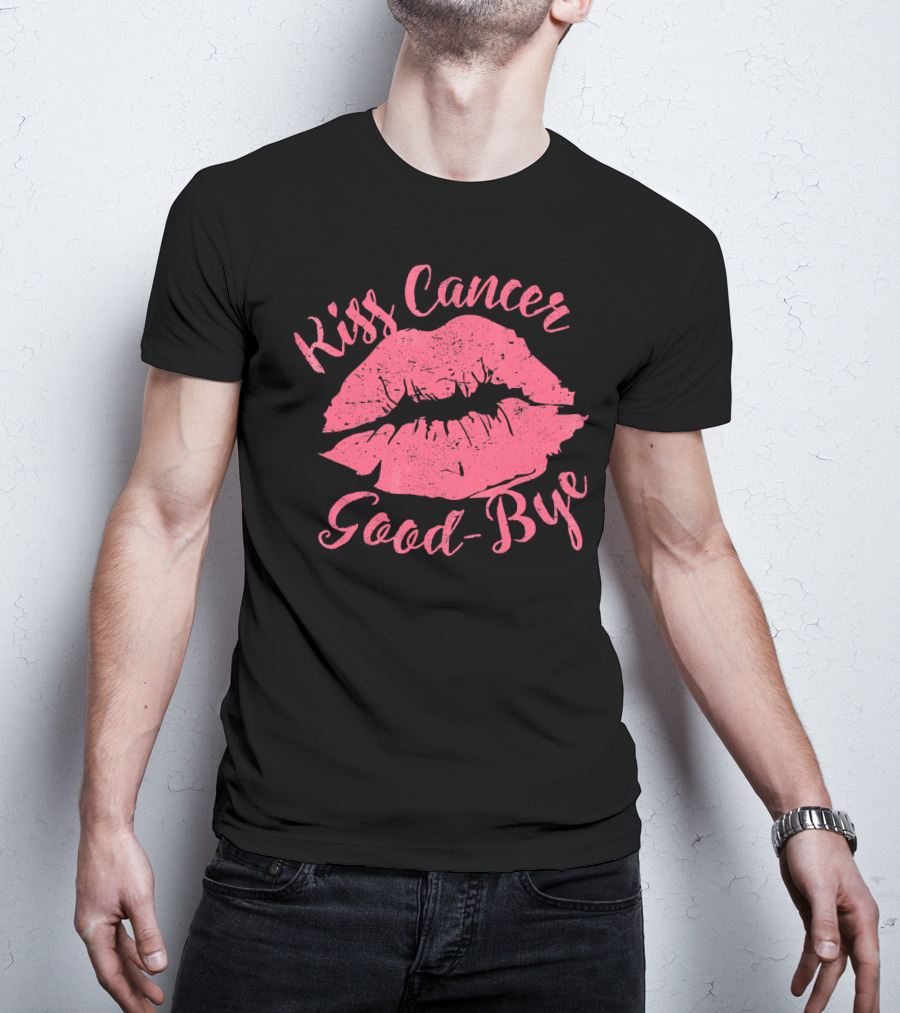Kiss Cancer Goodbye Good-Bye Breast Cancer Awareness T-Shirt
