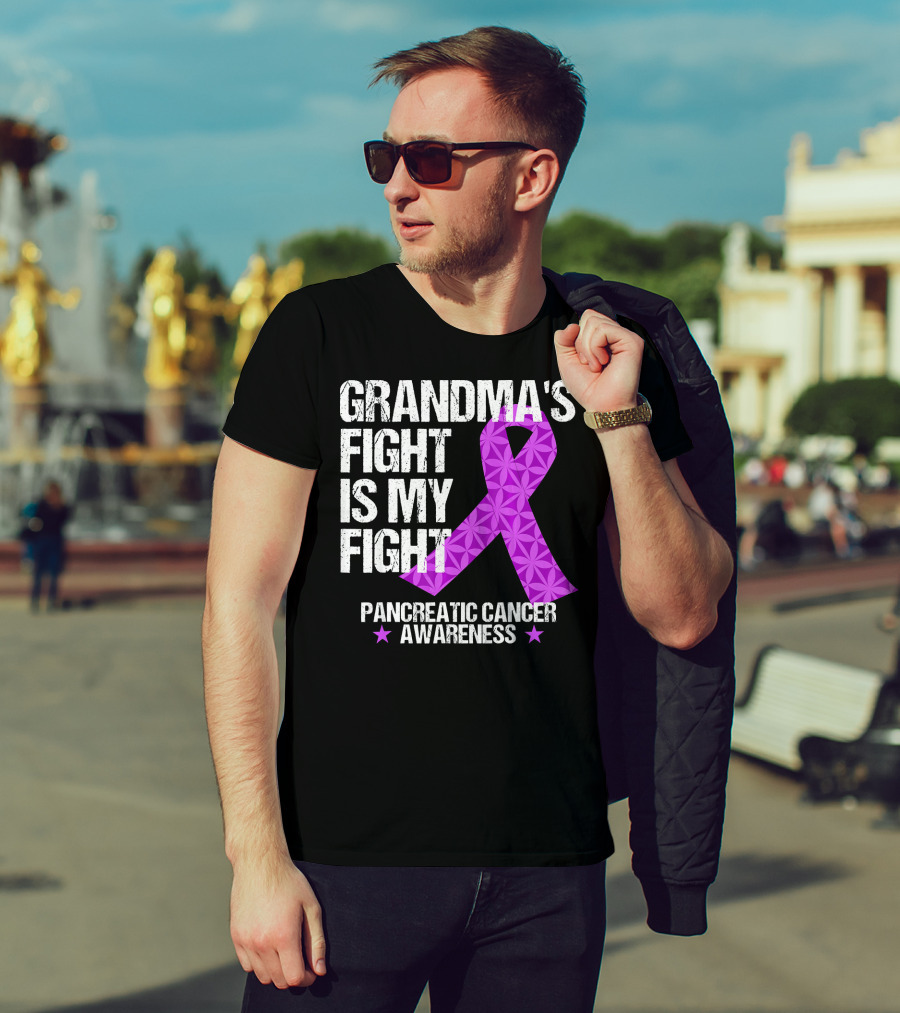 Grandma's Fight Is My Fight Pancreatic Cancer Awareness T-Shirt