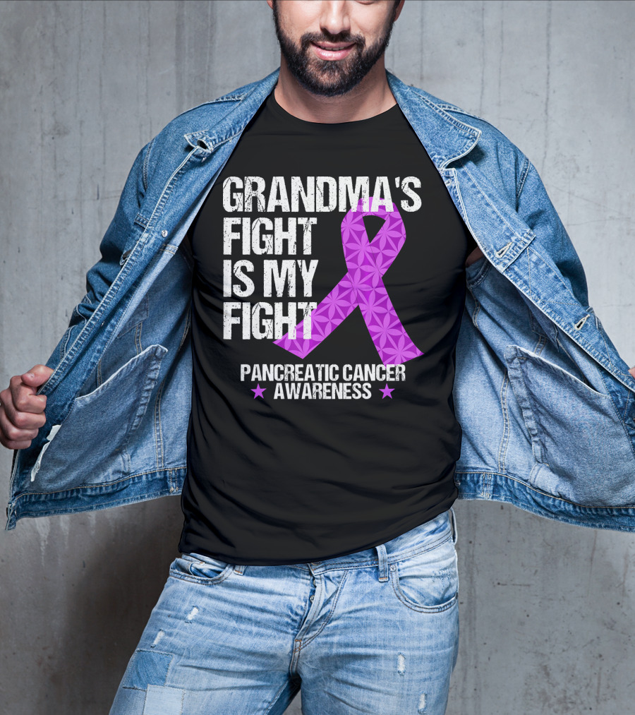 Grandma's Fight Is My Fight Pancreatic Cancer Awareness T-Shirt