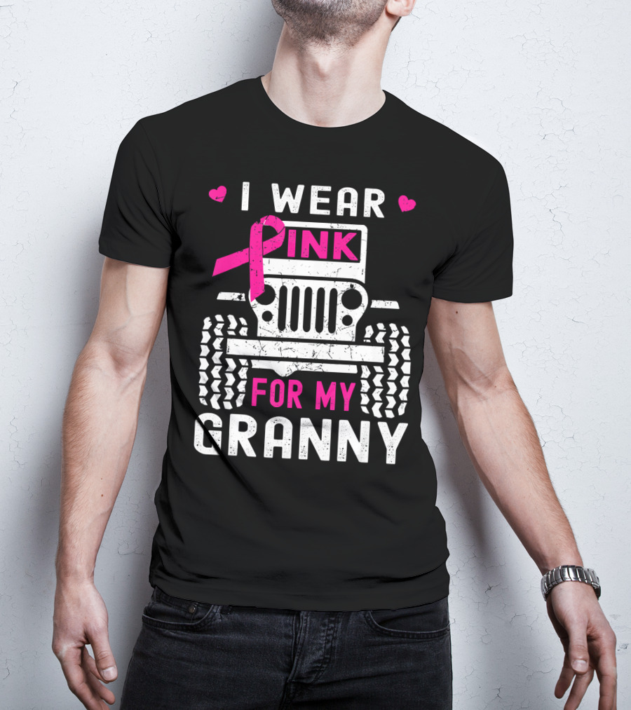 I Wear Pink For My Granny Jeep Breast Cancer Awareness T-Shirt