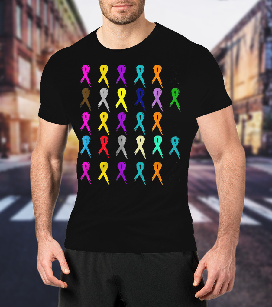 Women In October Wear More Ribbon Breast Cancer Awareness Multicolor Support T-Shirt