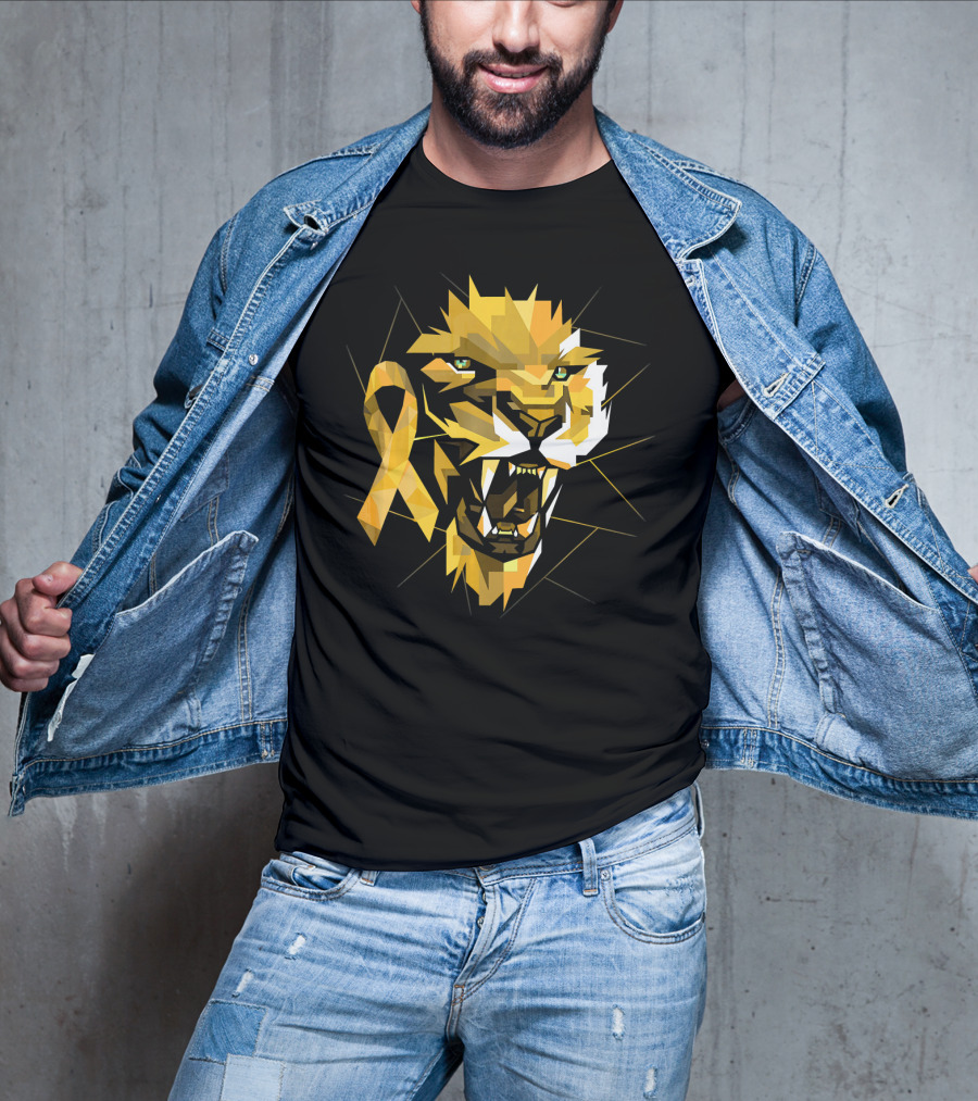Lion Warrior Childhood Cancer Awareness T-Shirt