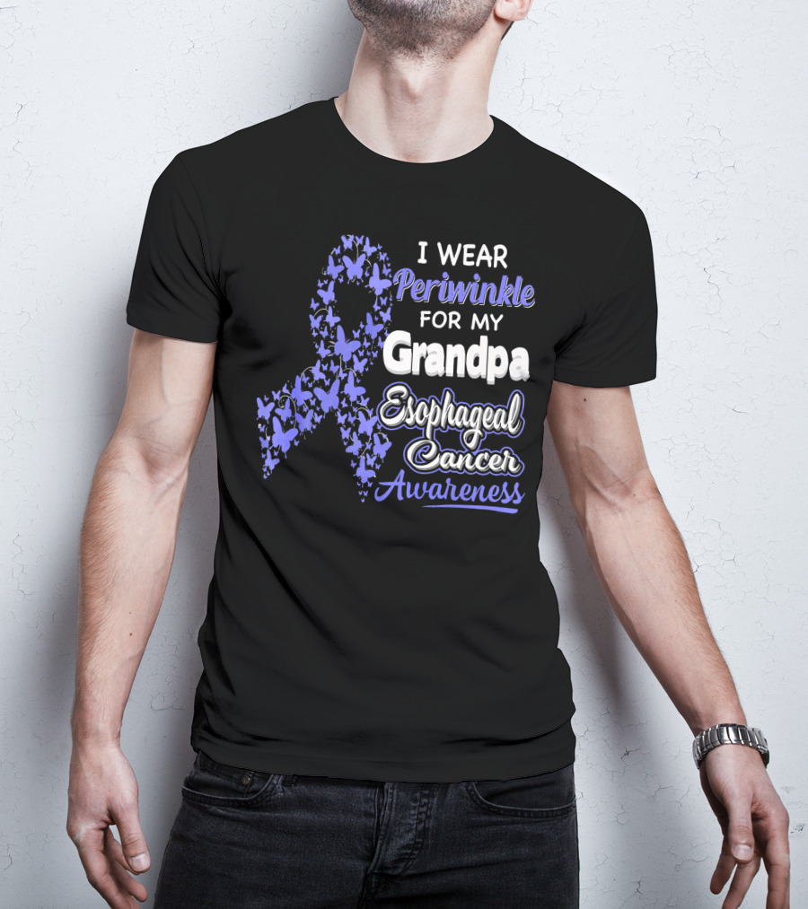 I Wear Periwinkle For My Grandpa Esophageal Cancer Awareness T-Shirt