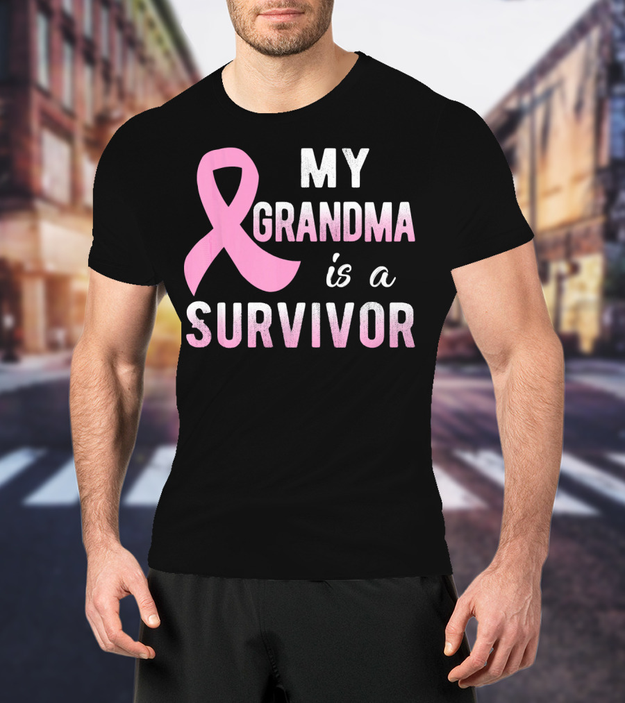 My Grandma Is A Survivor Pink T-Shirt