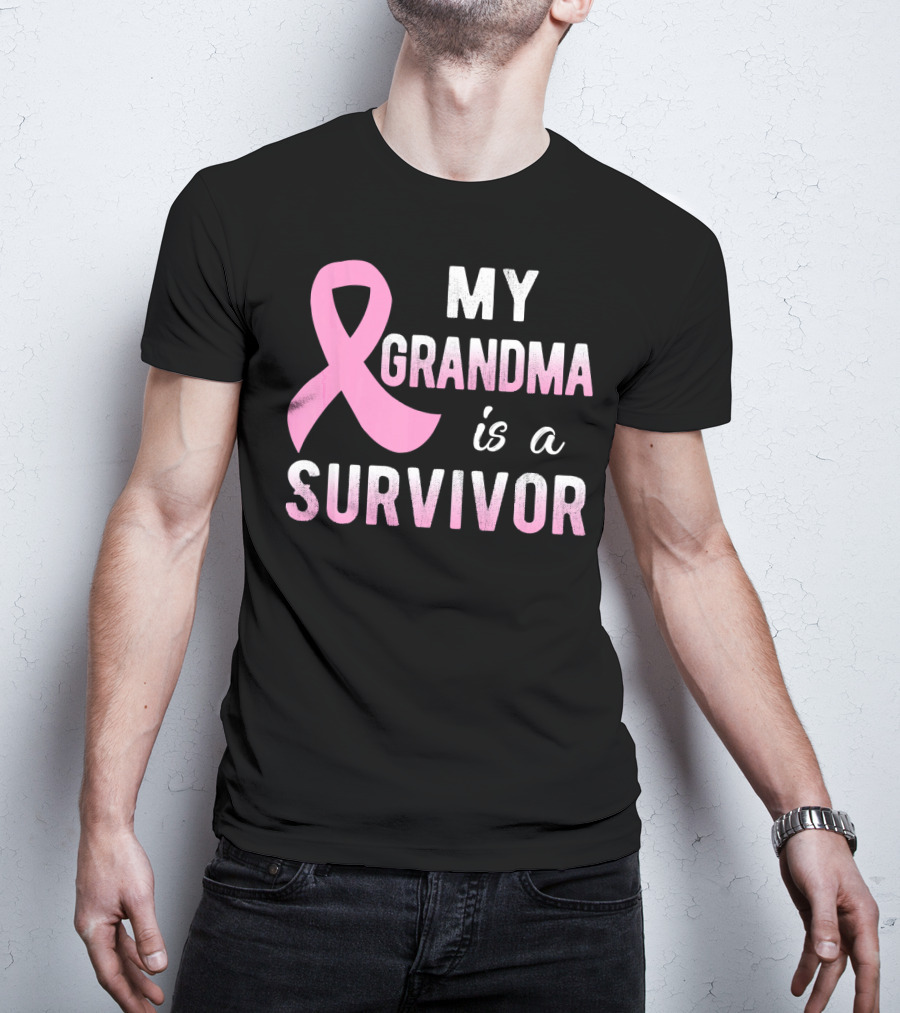 My Grandma Is A Survivor Pink T-Shirt