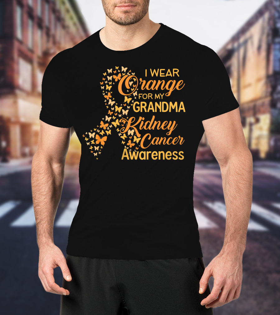 I Wear Orange For My Grandma Kidney Cancer Awareness T-Shirt