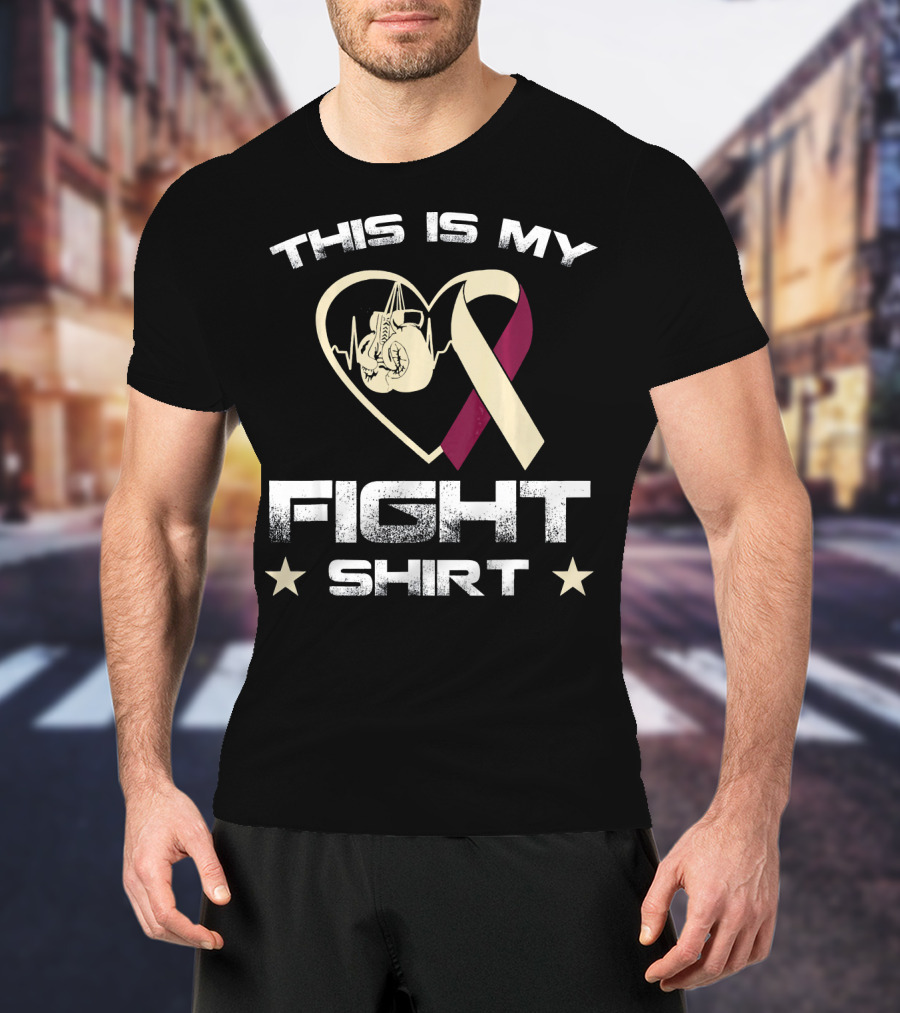 This Is My Fight Shirt Head And Neck Cancer Awareness Heart T-Shirt