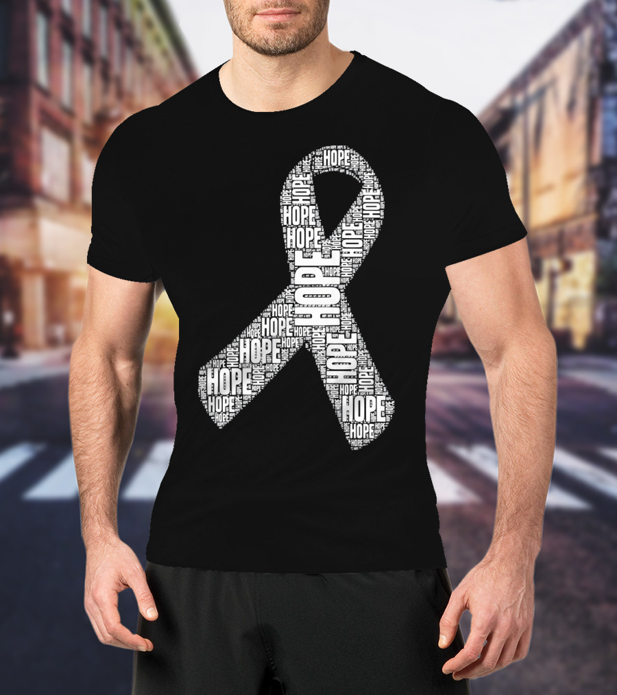 Hope Ribbon Lung Cancer Awareness T-Shirt