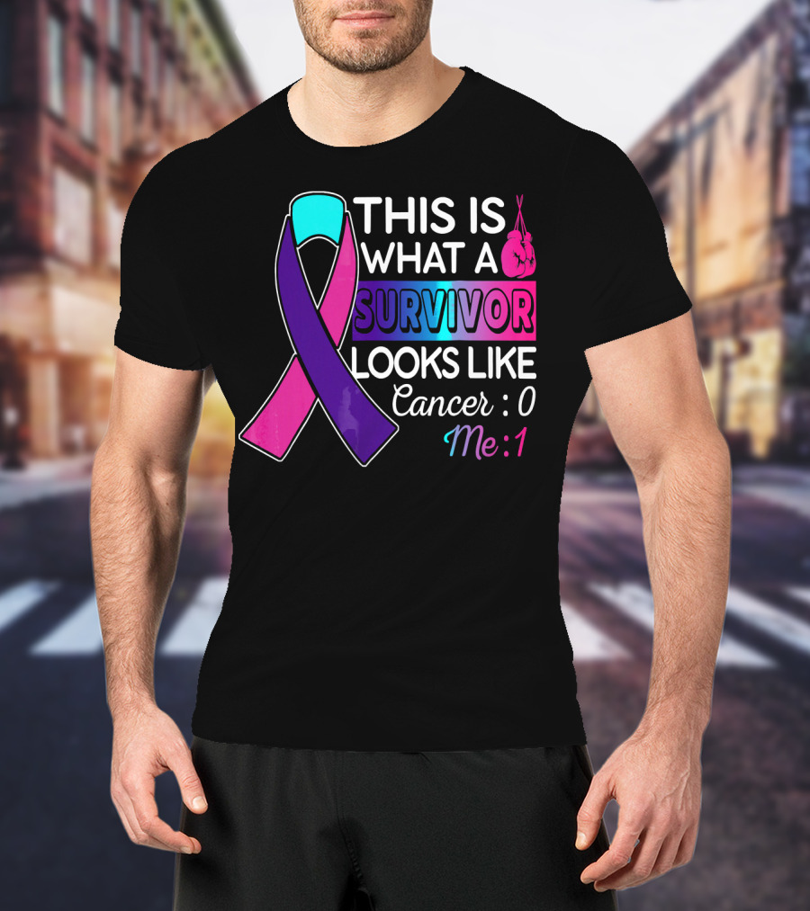 This Is What A Survivor Looks Like Cancer: 0 Me: 1 T-Shirt