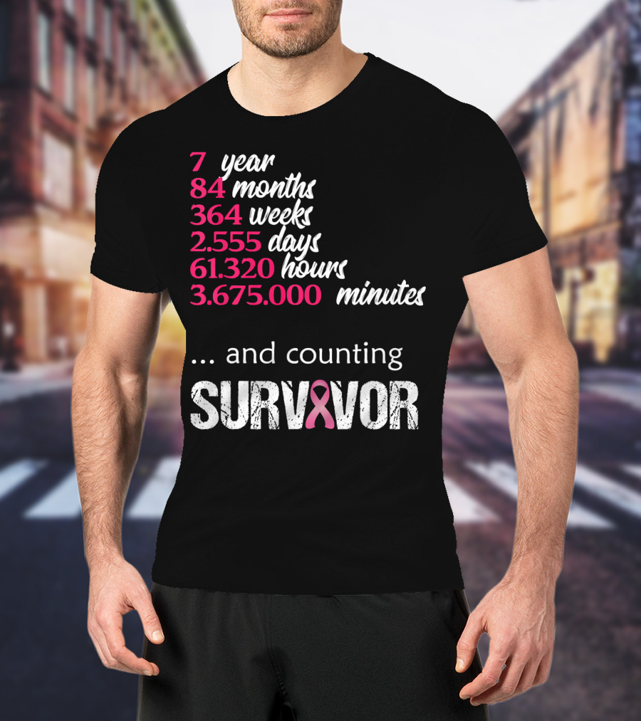 7 Year Survivor Breast Cancer And Counting T-Shirt