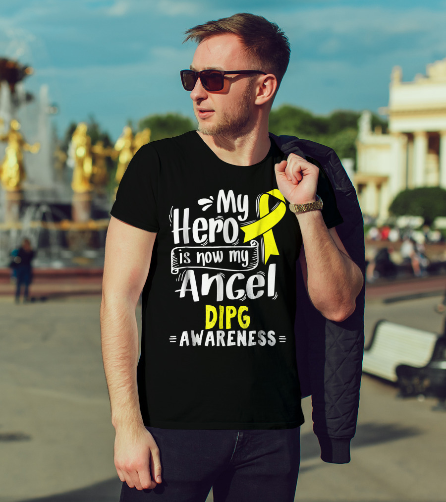 My Hero Is Now My Angel DIPG Awareness T-Shirt