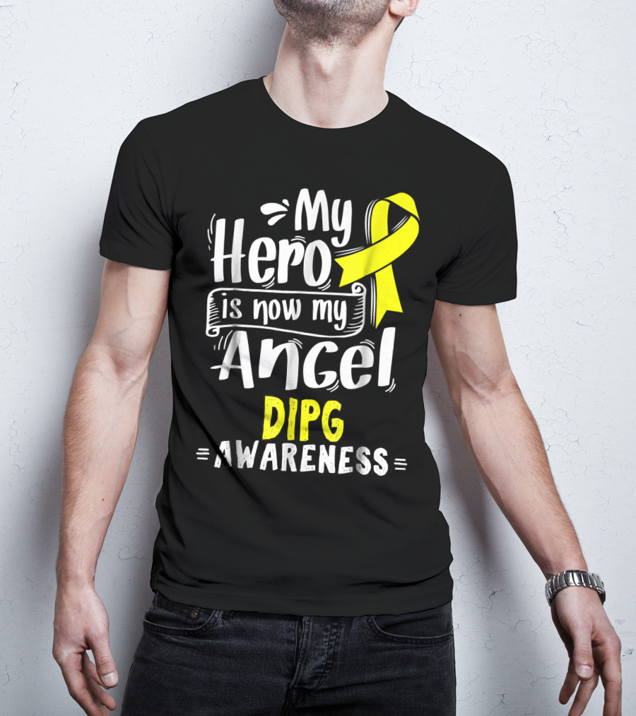 My Hero Is Now My Angel DIPG Awareness T-Shirt