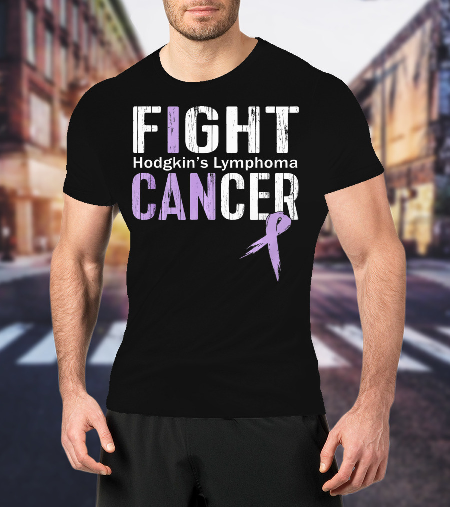 Fight Cancer Hodgkin's Lymphoma Awareness Purple T-Shirt