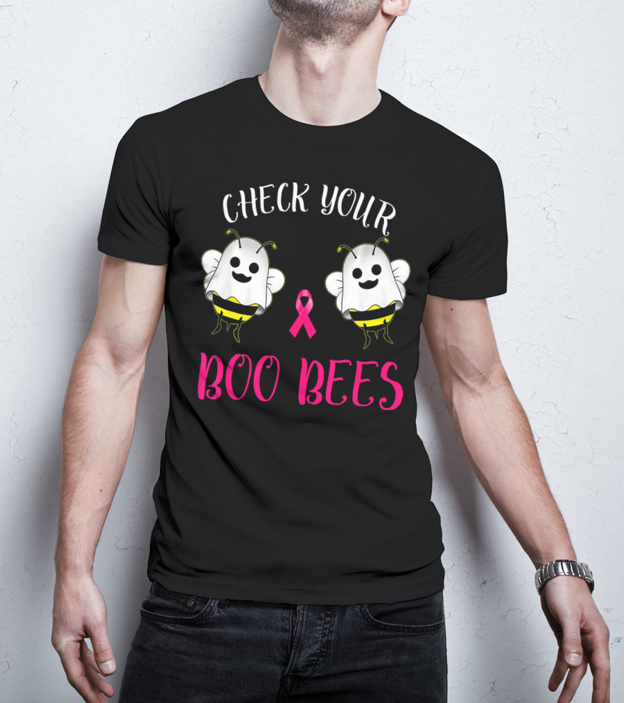 Check Your Boo Bees Breast Cancer Awareness Funny T-Shirt