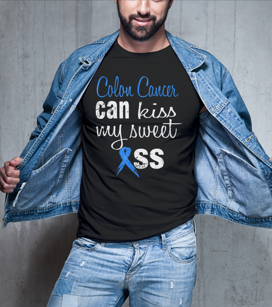 Colon Cancer Can Kiss My Sweet (Ribbon) Ass T-Shirt