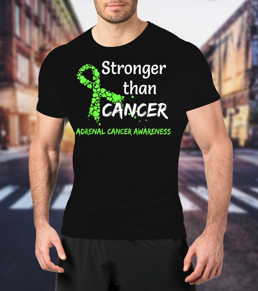 Stronger Than Cancer Adrenal Cancer Awareness T-Shirt