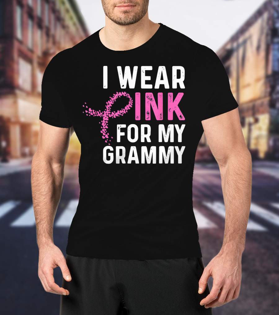 I Wear Pink For My Grammy Breast Cancer Awareness T-Shirt