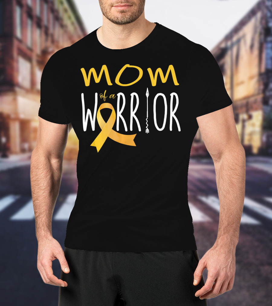 Childhood Cancer Awareness Mom Of A Warrior T-Shirt