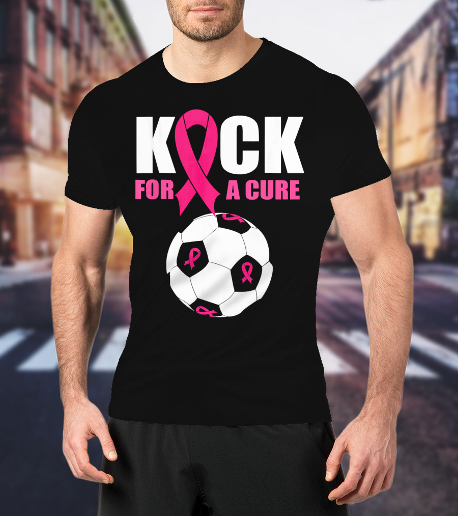 Kick For A Cure Soccer Ball Pink T-Shirt