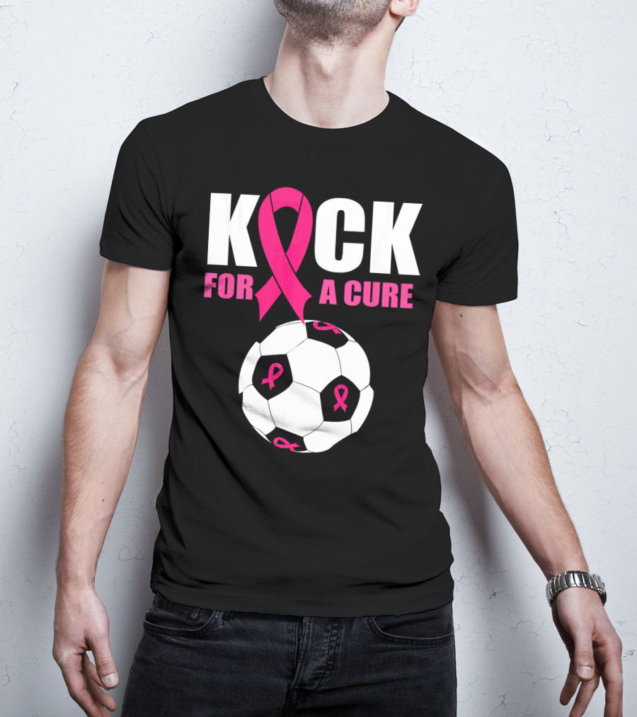 Kick For A Cure Soccer Ball Pink T-Shirt