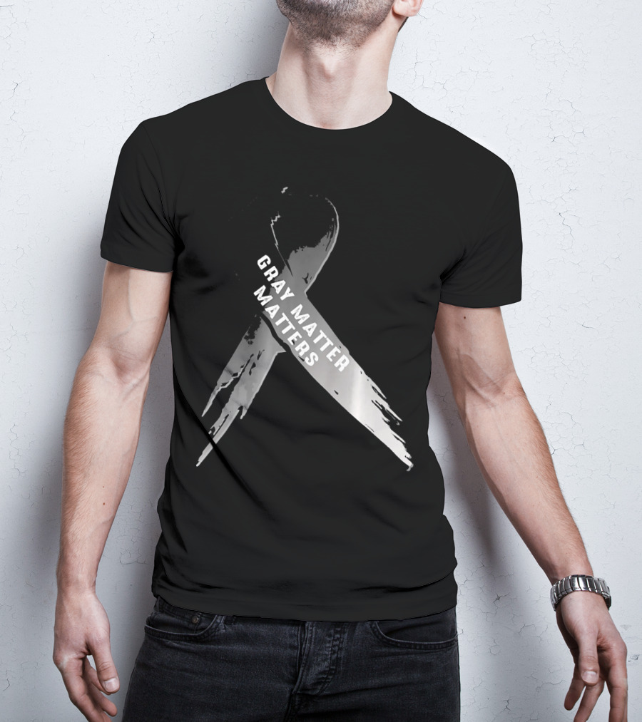 Gray Matter Matters National Brain Tumor Cancer Awareness T-Shirt