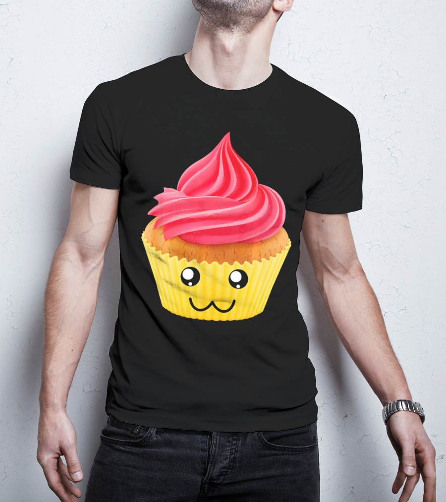 Kawaii Cupcake Lover Cute Muffin Face T-Shirt