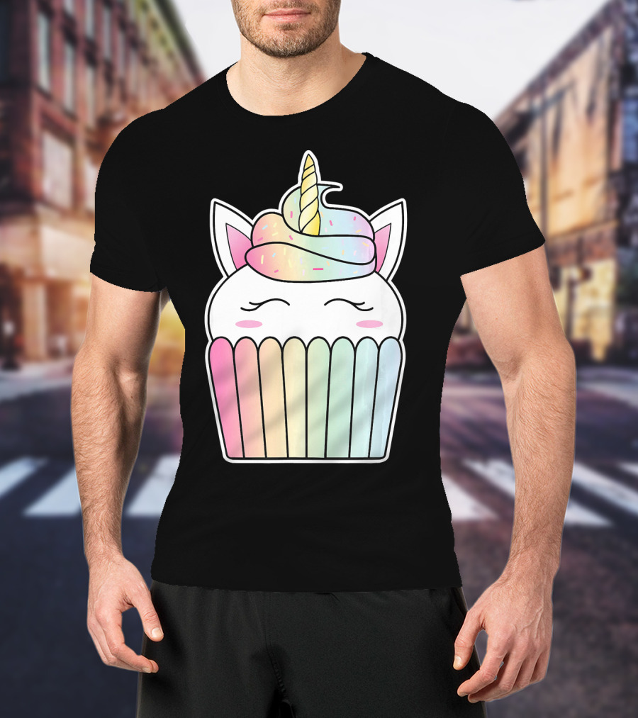Unicorn Cupcake Pastel Cute Baking Kawaii T-Shirt