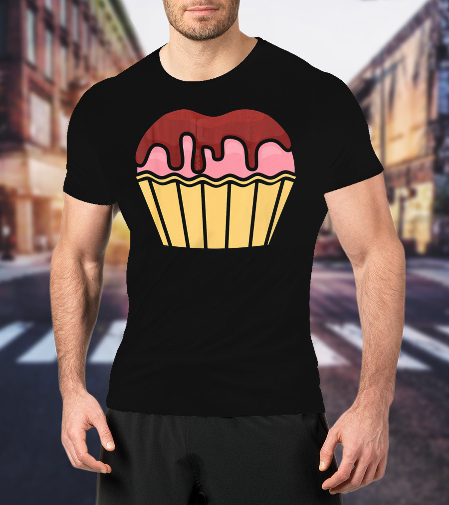Cool Chocolate Dripping Halloween Cupcake T-Shirt